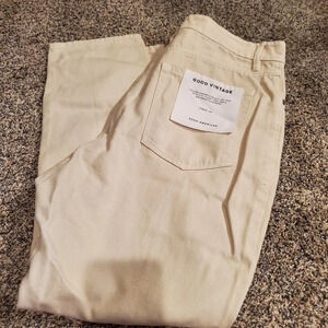 NWT Good American Good Vintage Straight Leg Jeans Bone Size 14
